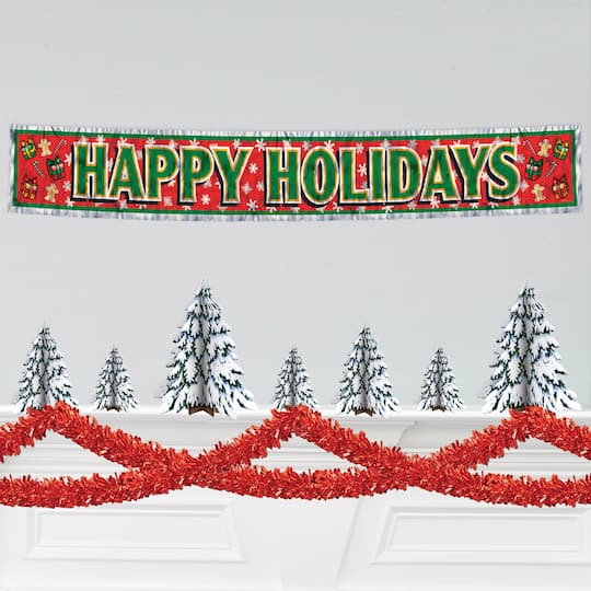 Beistle 15ft. Red 6-Ply Metallic Festooning Garland